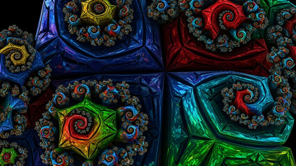 Ancient Thai temple wall painting features an antique gold floral pattern and oriental mosaic ornament design with a seamless vintage texture reflecting traditional Asian religion and architecture