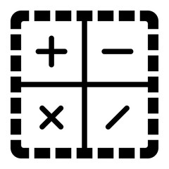 Obraz premium math glyph icon