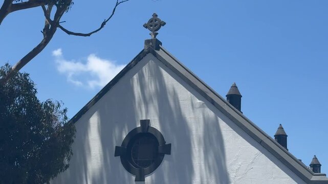 An old abandoned church building in Observatory, a suburb of Cape Town, South Africa.