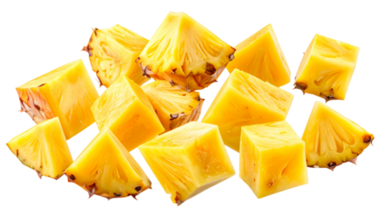 Floating Pineapple Pieces Tropical Cut Transparent