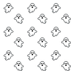 pixel ghost   Seamless Pattern vector background pixel art for 8 bit game	