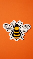 Sticker of a cute bee