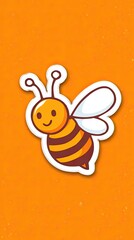 Sticker of a cute bee