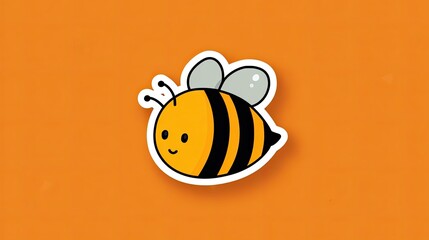 Sticker of a cute bee