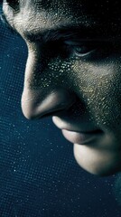 a close-up of the face