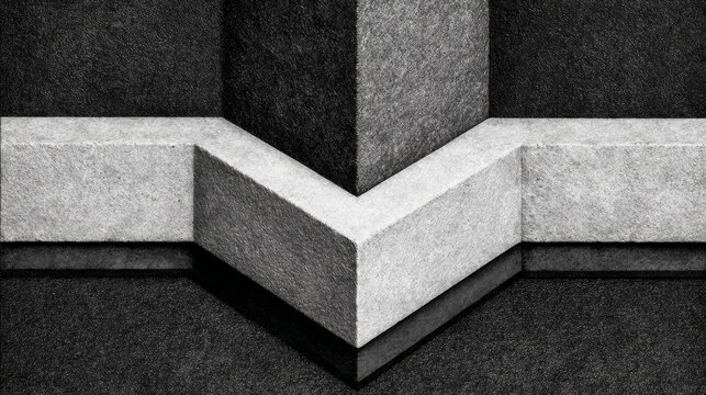 Close-up of geometric constructivist architecture - Powered by Adobe