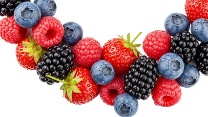 blueberries and raspberries