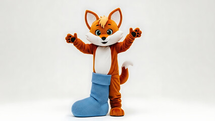 fox toy isolated on white