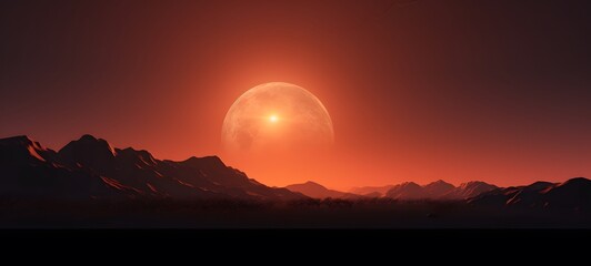 silhouette of moon,generative AI