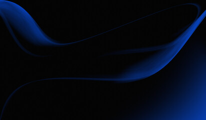 A digital abstract featuring curved lines or waves in dark blue on a solid black background. This design is often used as wallpaper or an aesthetic background due to its minimalist and elegant appeara