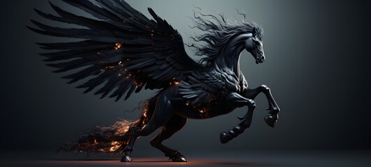 silhouette of Pegasus ,generative AI