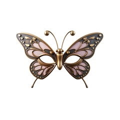 Ornate Metallic Butterfly Masquerade Mask