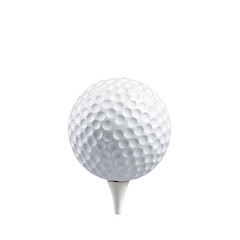 Golf Ball on Tee with Transparent Background