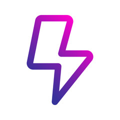 bolt line gradient icon