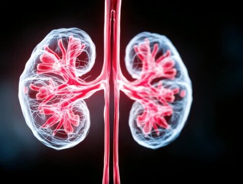 Insights into kidney anatomy and function highlighting blood flow and filtration processes