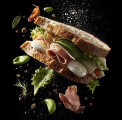 Delicious Sandwich with Fresh Ingredients