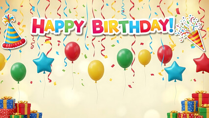 happy birthday card with candles