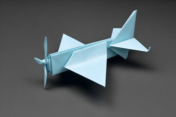 Paper airplane creative minimal concept, origami plane