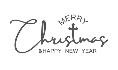 Merry Christmas vector brush lettering in four different colors.