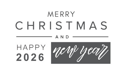 Merry Christmas vector brush lettering in four different colors.