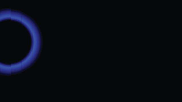 One haf circle in black background and lines background