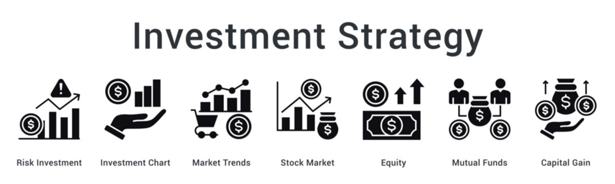 Investment strategy analyzes market trends and stock performance tracking equity and mutual fund capital gains.