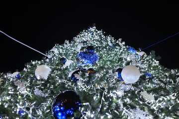 christmas decorations in salerno, italy