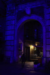 blue lights salerno, italy