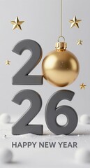 Happy New Year 2026 Celebration Background Design