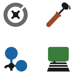 Plumbing Icons Set Illustration