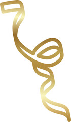 Gold ribbon line. Element for design