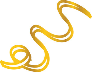 Gold ribbon line. Element for design