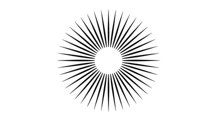 A radial burst of black lines emanating from a central white space