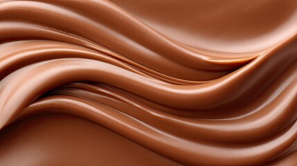 Fototapeta premium Smooth and Creamy Chocolate Spread Texture with Rich Swirls, Perfect for Sweet Treats and Confectionery Applications in Culinary Art