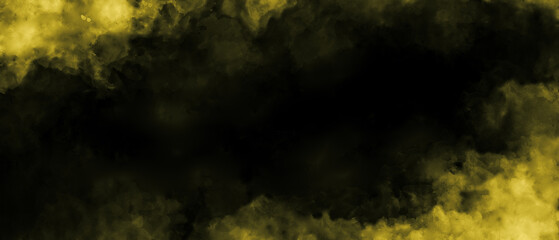 Black and yellow color abstract smoke painting wallpaper