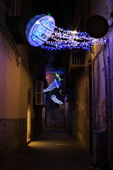 glowing jellifish at nigh, light