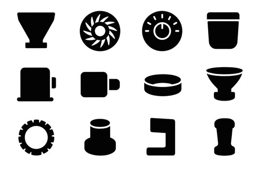 Dial pad vector cone grinder icon coffee hopper icons vibration dampener power