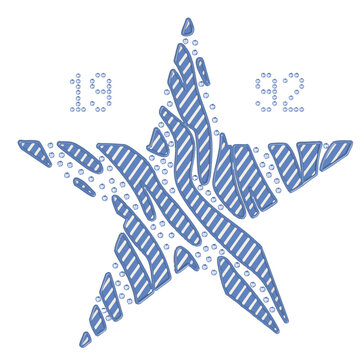 star zebra rhinestone varsity print artwork 
