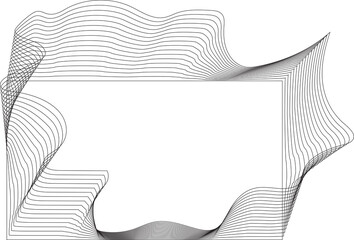 Rectangle blend line with fluid shape. Futuristic technology concept