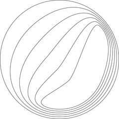 Circle white liquid with overlay. Modern graphic element