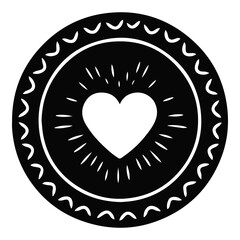 Valentine’s Day Heart Love Stamp Icon