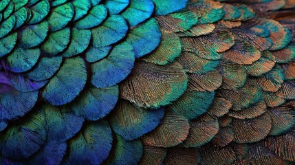 Macro Peacock Feather Texture Vibrant Blue Green