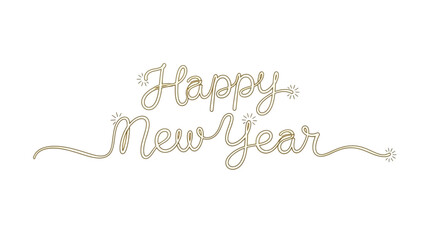 golden shiny hello new year text © Ahmad