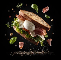 Delicious Sandwich with Fresh Ingredients