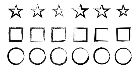 star, circle and ractangle brush effects