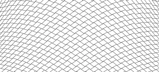 Black metal mesh seamless pattern vector illustration. Metal grid pattern. Silhouette Steel wire Chain link Fence Pattern. Wire mesh fence isolated on white background