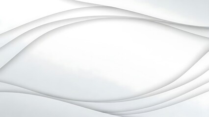 Elegant abstract white background with flowing, layered waves and subtle shadows, conveying calm and sophistication.