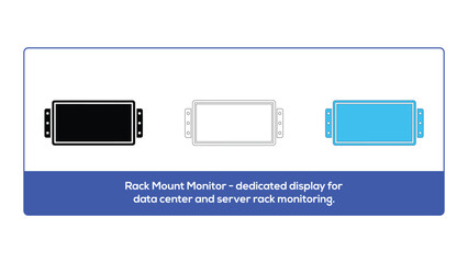 Fototapeta premium Rack mount monitor a dedicated display for data center and server rack monitoring