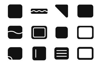 Corner icon icons contour vector panel frame layer slab liner pad oven