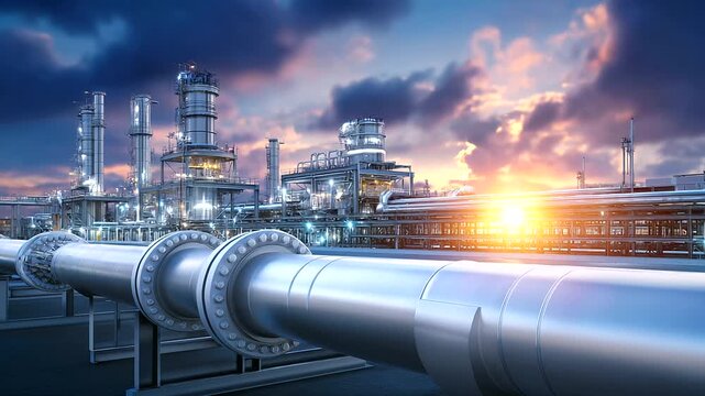 Cutting-edge carbon capture and storage technology infrastructure illustration, CCS system design, emission reduction facility, sustainable industrial solution, environmental engin